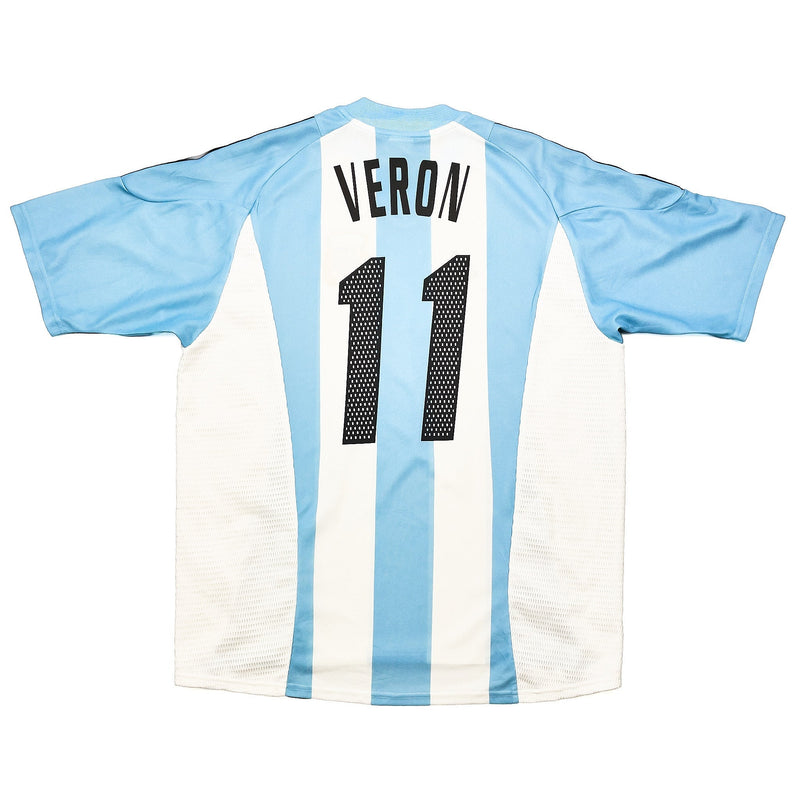 2002/04 Argentina Veron #11 Home Shirt (L) Adidas