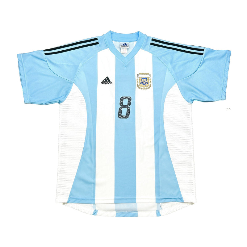 2002/04 Argentina Zanetti #8 Home Shirt (L) Adidas
