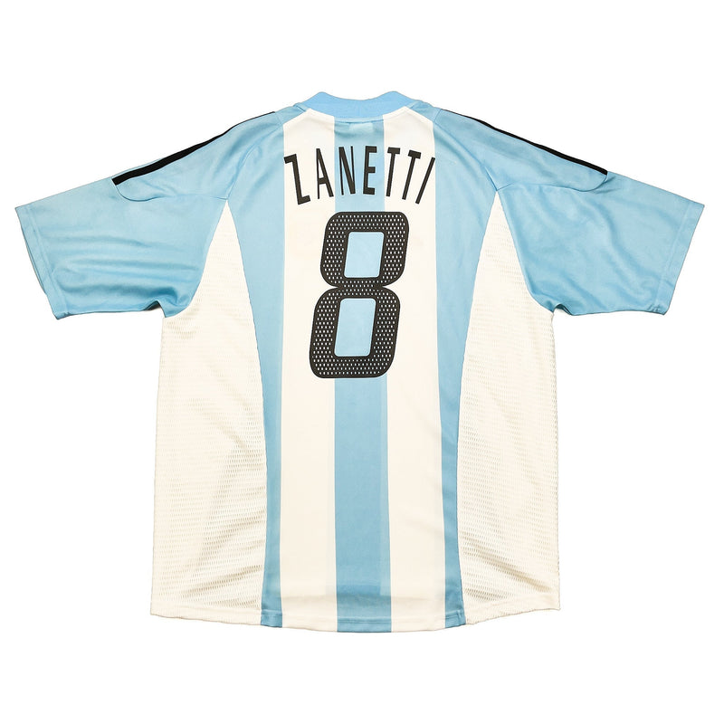 2002/04 Argentina Zanetti #8 Home Shirt (L) Adidas