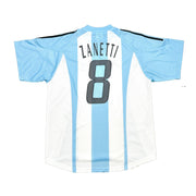 Camiseta Adidas de Argentina 2002/04 Zanetti #8 Local (L)