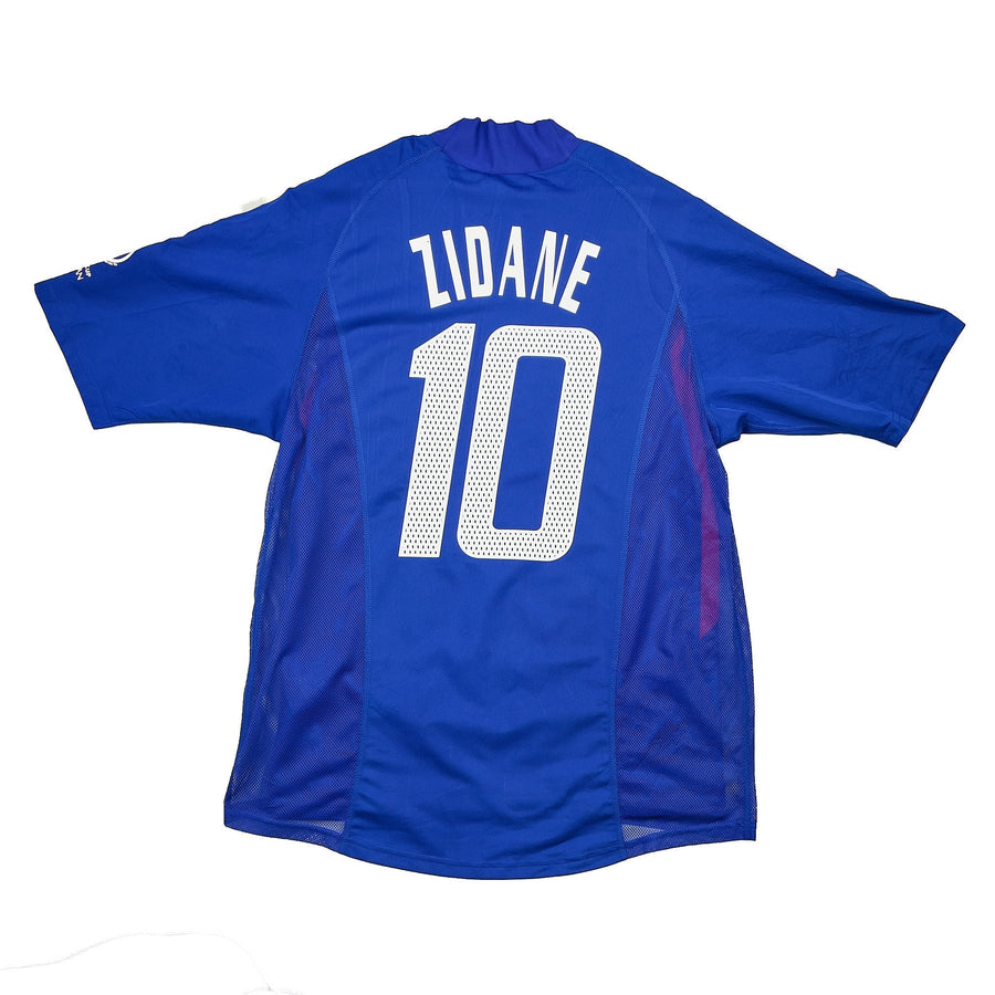 Camiseta de local del equipo de Francia de Zidane #10 de 2002/04 *Player Issue* (M) Adidas