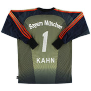 2003-04 Bayern Múnich camiseta de portero adidas Kahn #1 Talla S