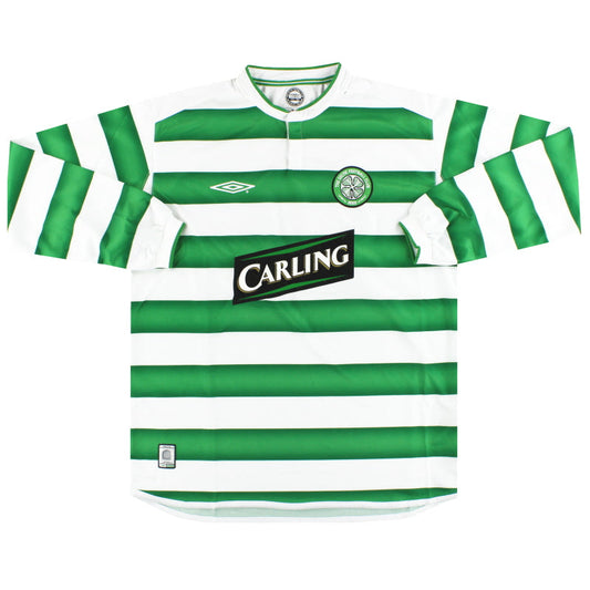 2003-04 Celtic Umbro Home Shirt L/S *As New*