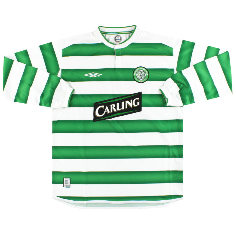 Camiseta de local Umbro del Celtic 2003-04 (manga larga) *Como nueva*