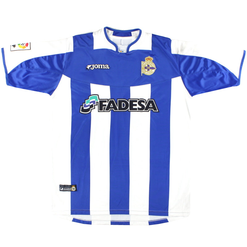 Camiseta de casa Joma del Deportivo 2003-04 XL