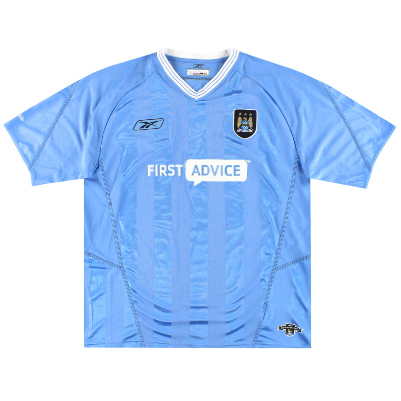 Camiseta de casa del Manchester City Reebok 2003-04 *Impecable* L