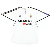Camiseta de casa del Real Madrid adidas CL 2003-04 L/S XL