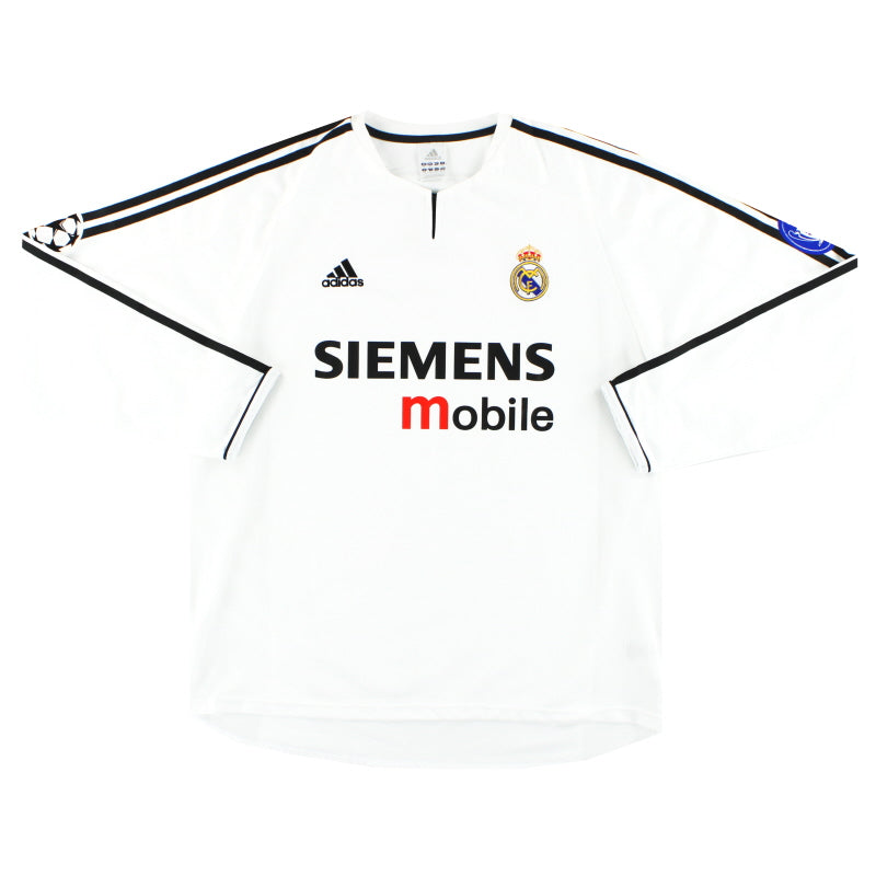 Camiseta de casa del Real Madrid adidas CL 2003-04 L/S XL