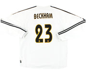 2003-04 Real Madrid adidas CL Home Shirt Beckham #23 L/S XXL