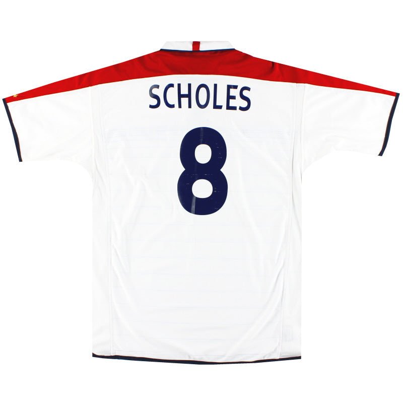 2003-05 Inglaterra Camiseta Umbro Local Scholes #18 XL
