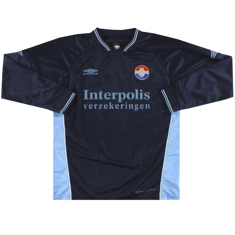 2003-05 Willem II Camiseta de visitante Umbro para jugador #15 Manga Larga XL