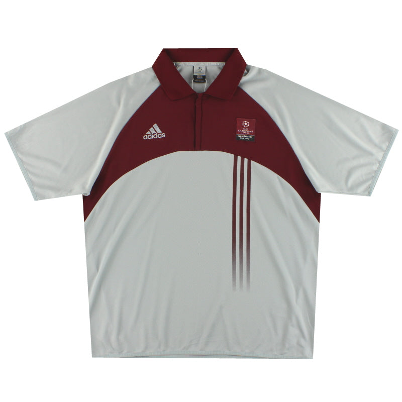Camisa Polo con cremallera de 1/4 de personal de adidas de la final de la UEFA Champions League de 2003, talla XXL