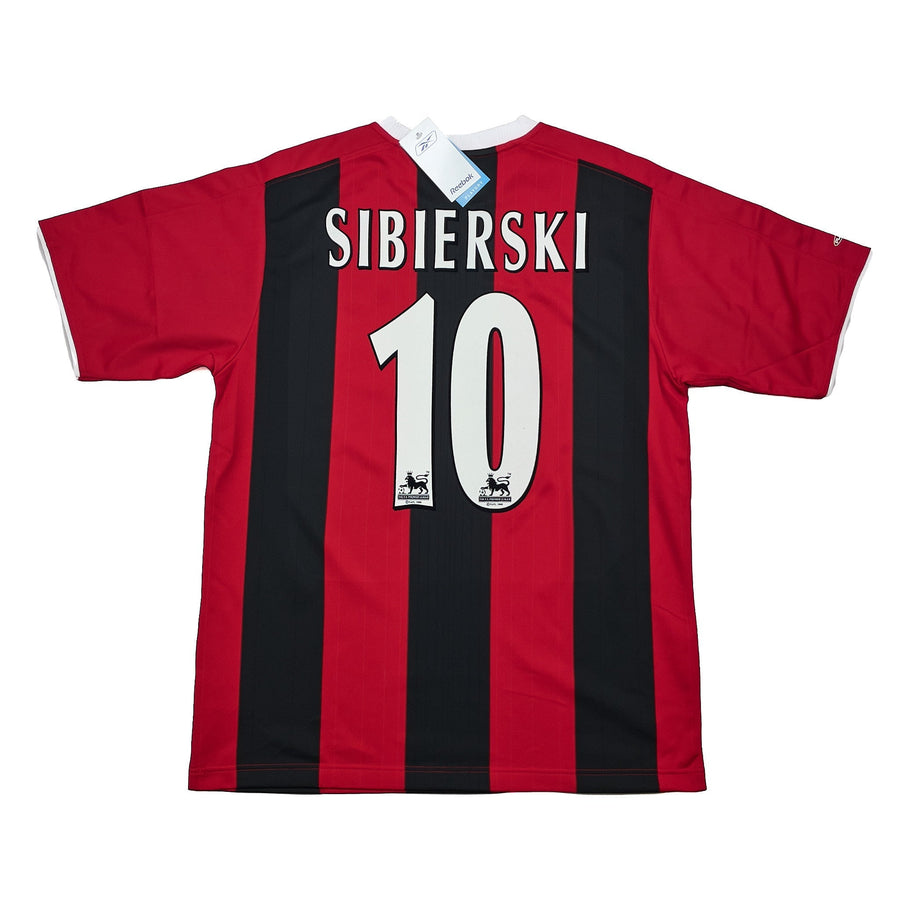 Camiseta de visitante del Manchester City 2003/04 Sibierski #10 *NUEVA CON ETIQUETAS* (M) Reebok