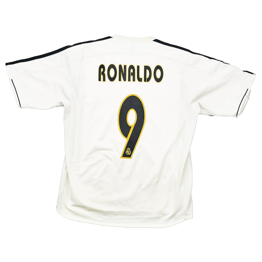 Camiseta de local del Real Madrid Ronaldo #9 *versión jugador* 2003/04 (M) Adidas