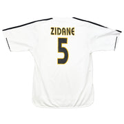 Camiseta de casa del Real Madrid de Zidane #5 *versión jugador* 2003/04 (L) Adidas