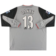 Camiseta de Portero Oakes #13 Talla XXL, Uso en Partido del Bolton Reebok 2004-05