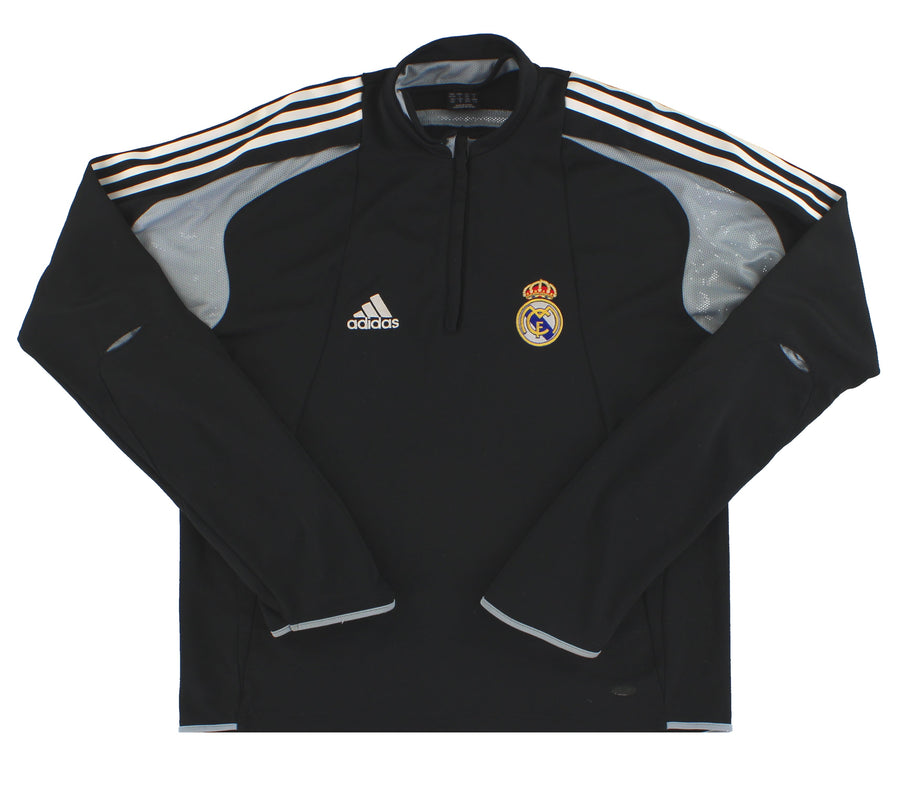 2004-05 Real Madrid adidas 1/4 Zip Training Top L