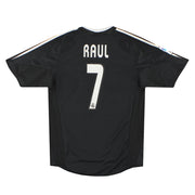 2004-05 Real Madrid camiseta visitante adidas Raúl #7 *Impecable* S