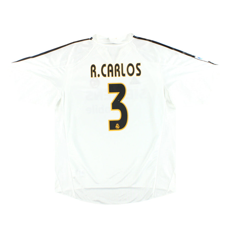 2004-05 Real Madrid adidas Camiseta Local R.Carlos #3 *con etiquetas* XL
