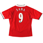 Camiseta de local Nike del Manchester United 2004-06 Saha #9 XL