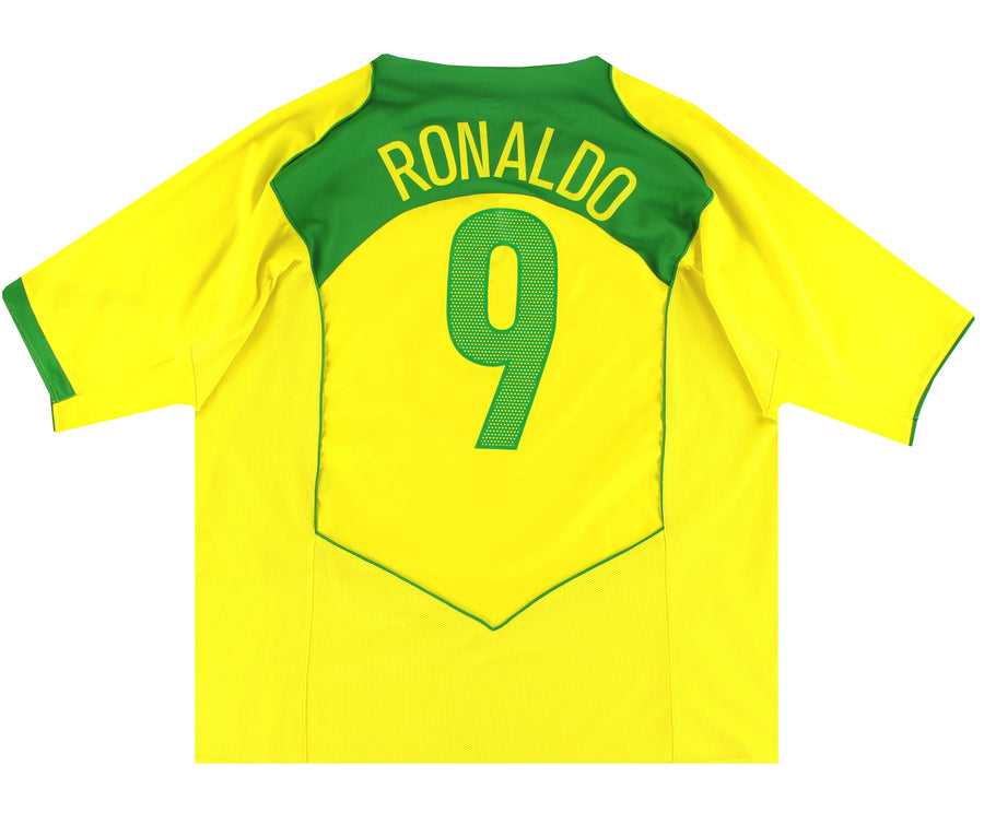 2004-06 Brazil Nike Home Shirt Ronaldo #9 XXL