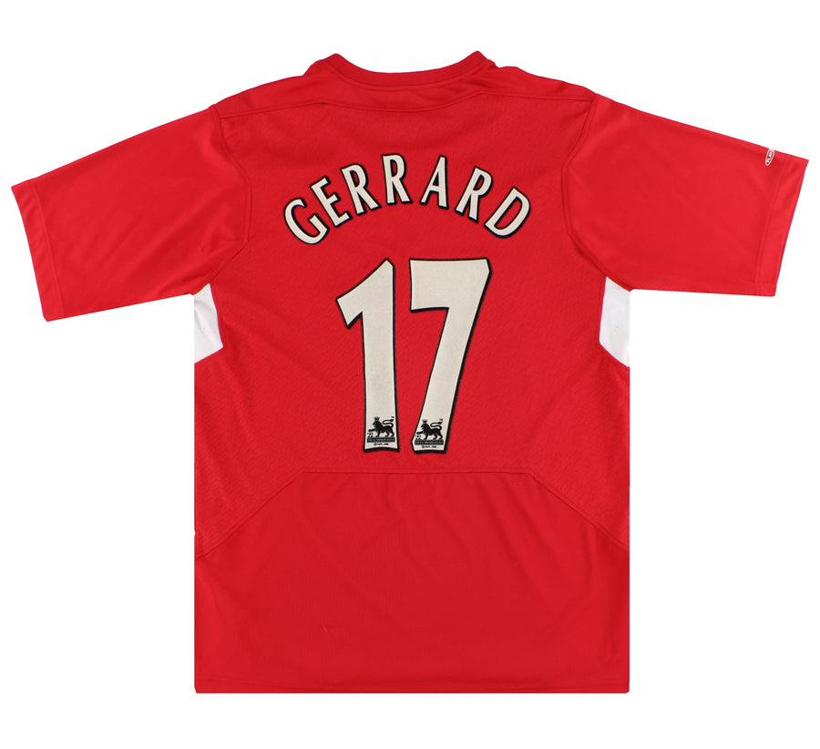 2004-06 Liverpool Reebok Home Shirt Gerrard #17 M