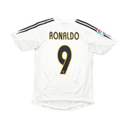 Camiseta de local (M) Adidas del Real Madrid Ronaldo #9 *versión jugador* 2004/05