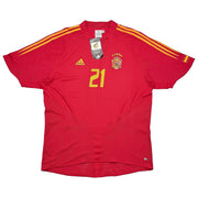 2004/06 España Valeron #21 *BNWT* Camiseta Local (XL) Adidas