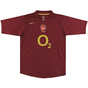 Camiseta de local conmemorativa del Arsenal Nike Highbury 2005-06 *Impecable* XL