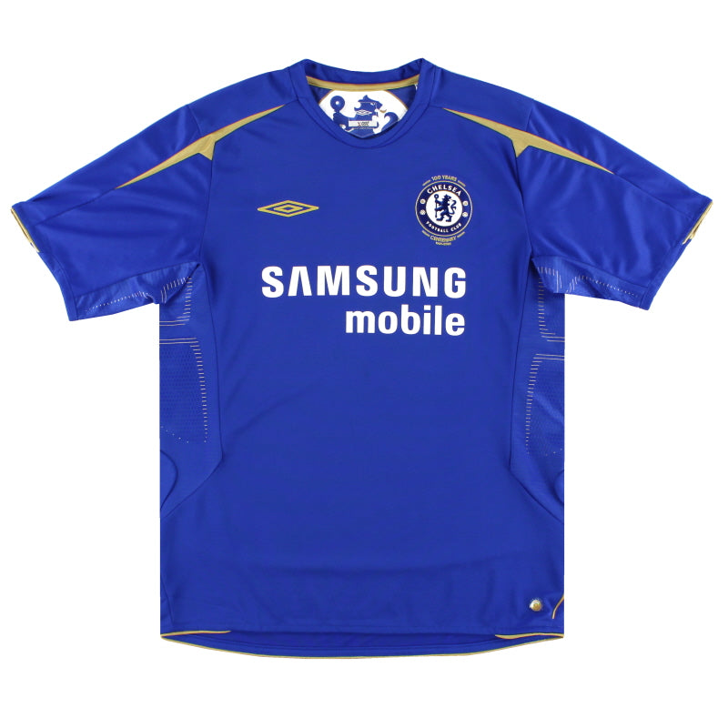 Camiseta de la primera equipación del Chelsea Umbro Centenario 2005-06 Talla XL.Niño