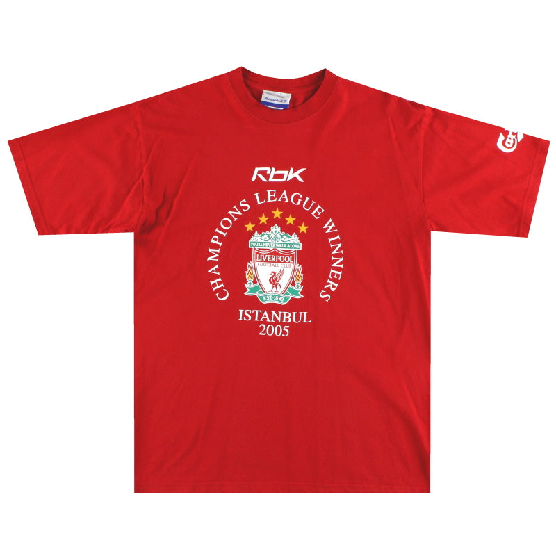 2005-06 Liverpool Reebok Camiseta Gráfica 'Ganadores de la Champions League' L
