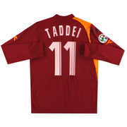 2005-06 Roma Diadora PI Camiseta Local Taddei #11 Manga Larga *Como Nueva* XL