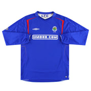 Camiseta de local Umbro Linfield 2005-06 Manga Larga L
