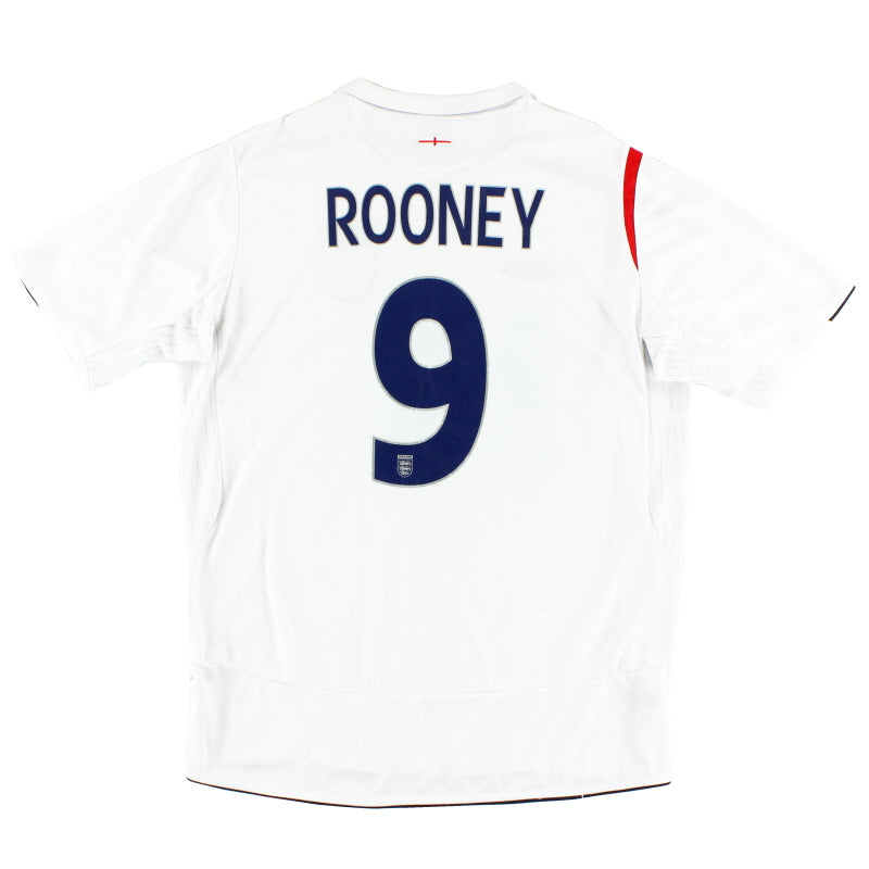 Camiseta Umbro Inglaterra Local 2005-07 Rooney #9 XL