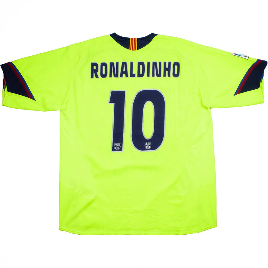 Camiseta del FC Barcelona Ronaldinho #10 de visitante 2005/06 (XXL) Nike