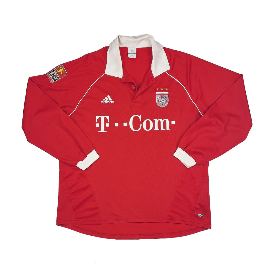 Camiseta de local de manga larga del Bayern de Múnich 2005/06 Ismael #25 *preparada para partido* (L) Adidas