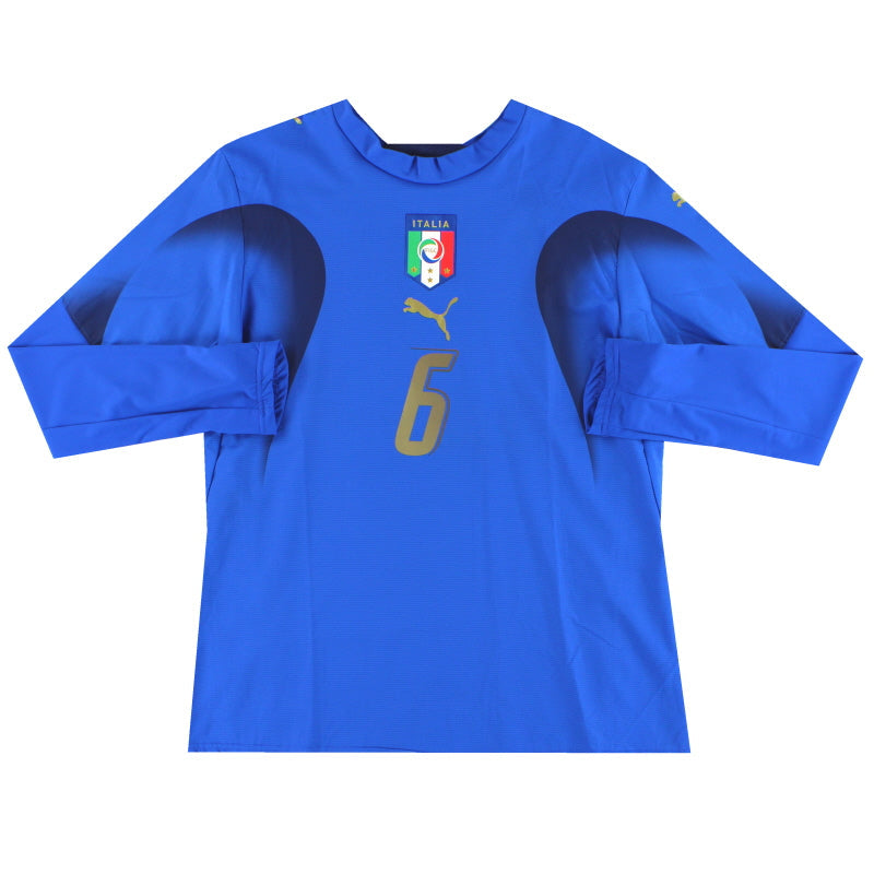 2006-07 Italy Player Issue Home Shirt #6 L/S Women's 14 - Classic Football Kit