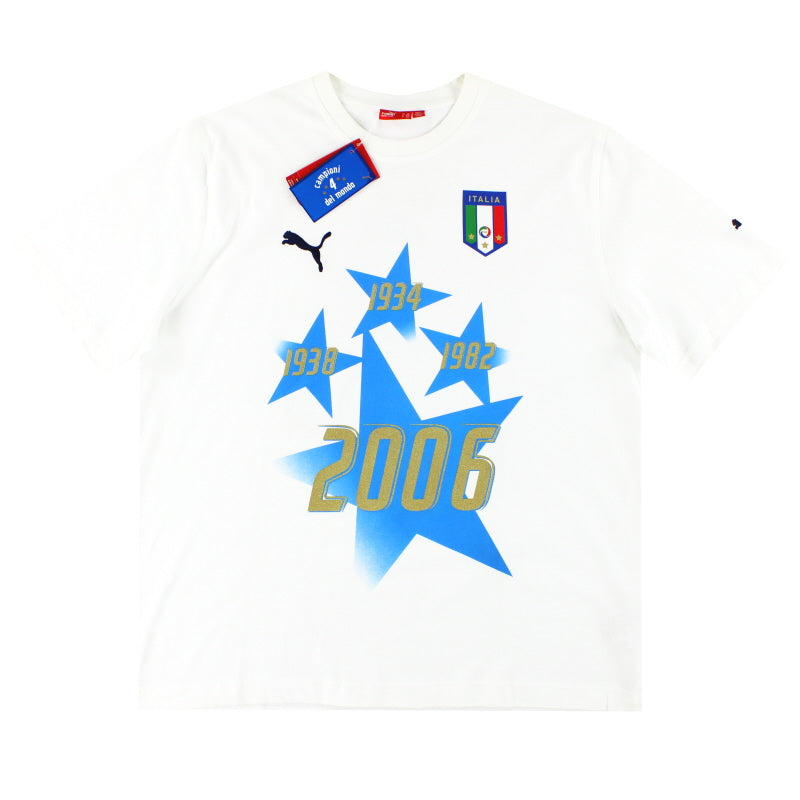 2006-07 Italia Puma Camiseta Gráfica 'Campioni Del Mondo' *NUEVA EN CAJA* XXL