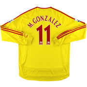 Camiseta de visitante de Liverpool adidas 2006-07 M. González #11 manga larga