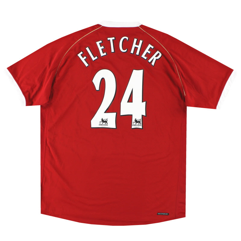 Camiseta de local Nike del Manchester United 2006-07 Fletcher #24 XL