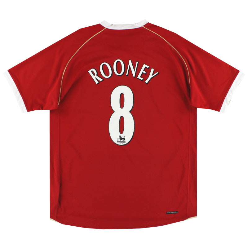 2006-07 Camiseta de local Nike del Manchester United Rooney #8 XL