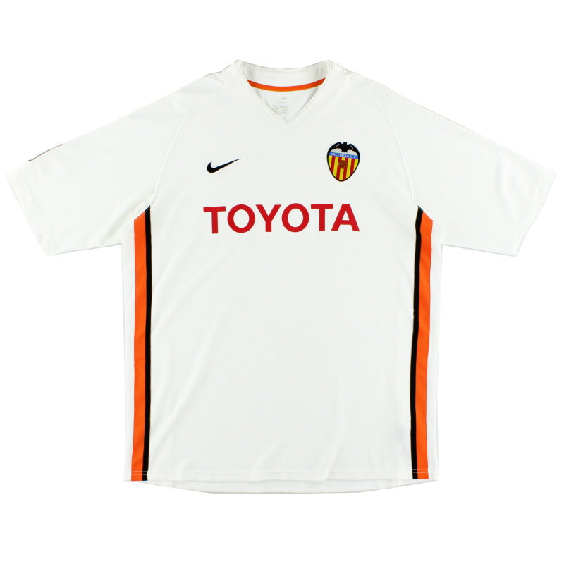 Camiseta de local del Valencia 2006-07 talla L