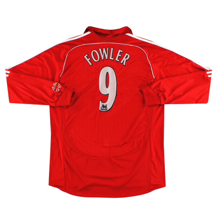 Camiseta Liverpool adidas Local 2006-07 Fowler #9 Manga Larga Talla XL
