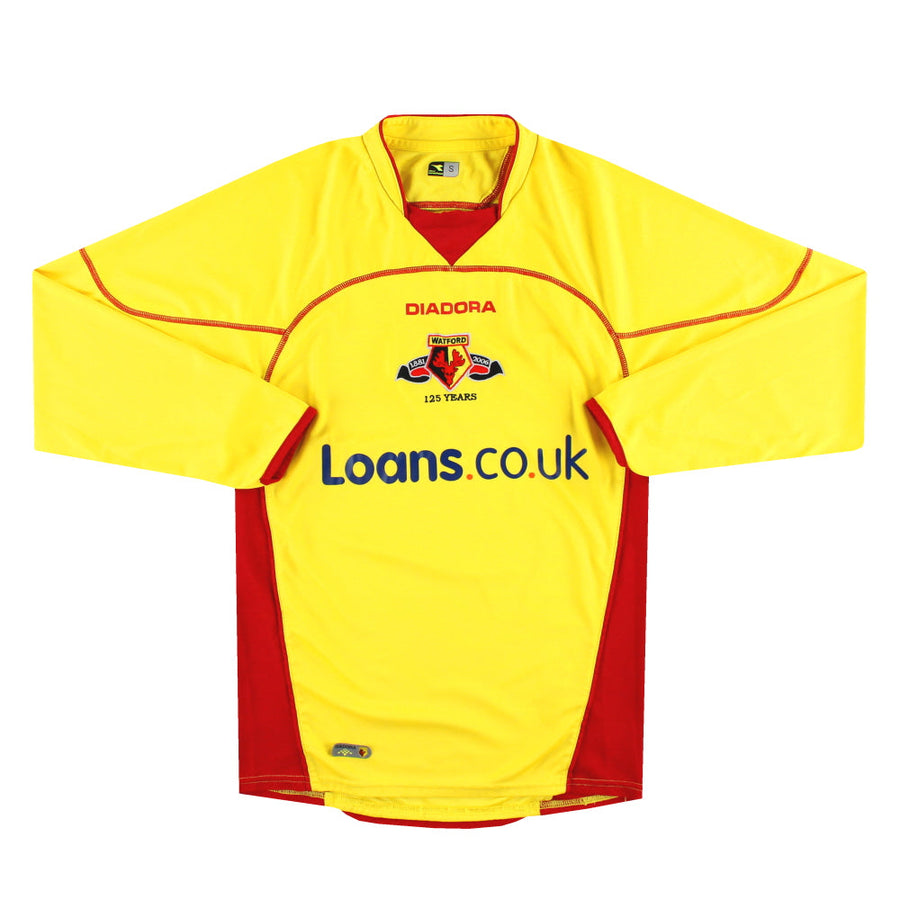 Camiseta de local Diadora '125 Años' de Watford 2006-07 Manga Larga
