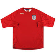 2006-08 Inglaterra Umbro Camiseta Visitante Manga Larga XXL