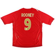 2006-08 Inglaterra Umbro Camiseta Visitante Rooney #9 XL