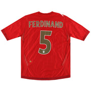 2006-08 Inglaterra Umbro Camiseta Visitante Ferdinand #5 L