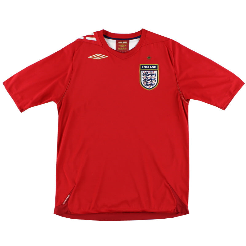 Camiseta Umbro visitante de Inglaterra 2006-08 Talla L