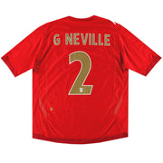2006-08 Camiseta de la segunda equipación de Inglaterra Umbro G Neville #2 XL