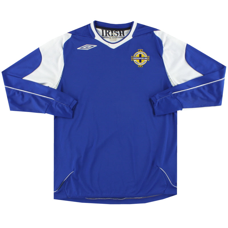 Camiseta Umbro Segunda Equipación Irlanda del Norte 2006-08 Manga Larga M